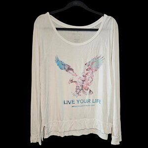 American Eagle Soft & Sexy Long Sleeve Graphic Tee Size Large